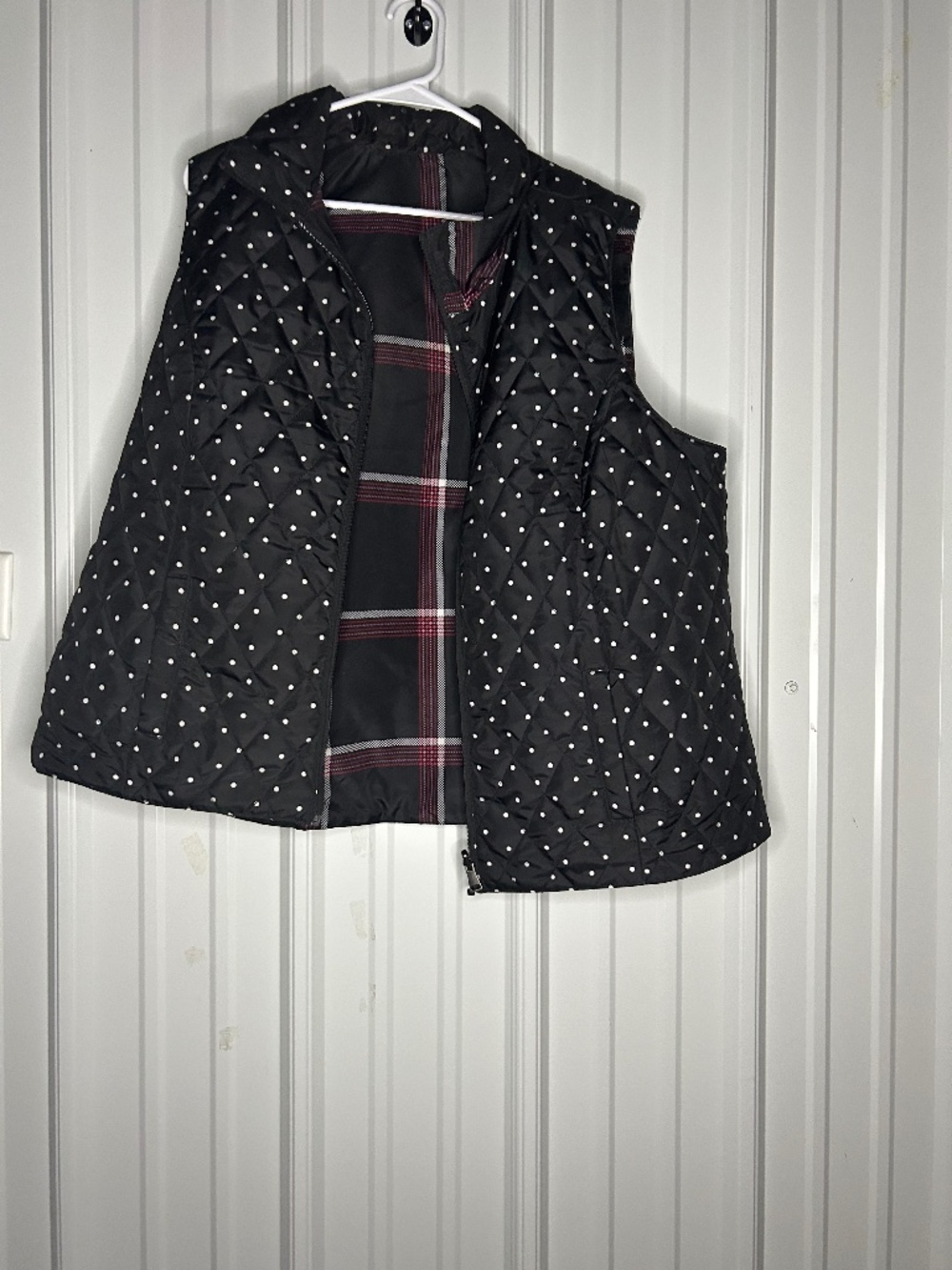 Polka dot and plaid women’s vest!